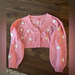 Sugarthrillz Dollskill Heart Cardigan Pink